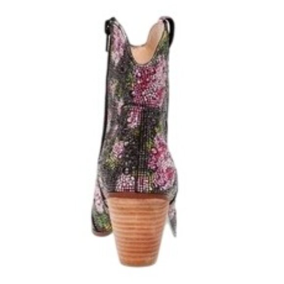 Betsey Johnson Diva Black Rhinestone Western Boots – Size 8 – Rare & Sold Out! - Picture 10 of 11